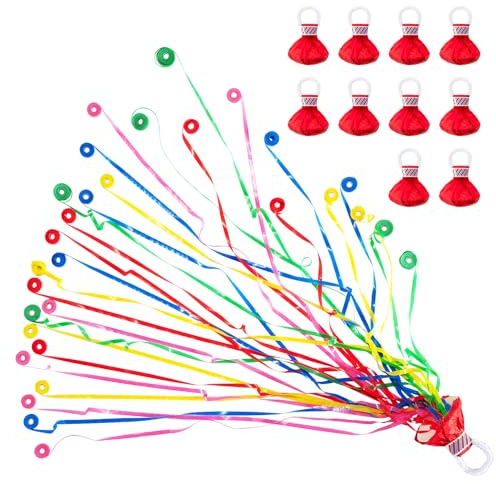 Confetti Poppers, 10Pack Plastic No Mess Streamers, Party Poppers for Birthday,Wedding,Celebrations,Graduation Party (Colorful, 10 Pack)