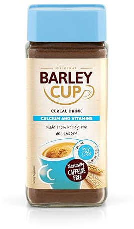 Barleycup Calcium and Vitamins Instant Grain Beverage 100g. Enriched with Calcium, Vitamin A & C. Vegan. Free from caffeine and artificial additives