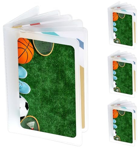 4 Stück Kunststoff Brieftascheneinsatz Kreditkartenetui Kartenhalter Schutzhüllen Transparente Ausweishüllen Kreditkartenhüllen Aufbewahrung Plastic Wallet Inserts Visitenkartenmappe, 6 Seiten