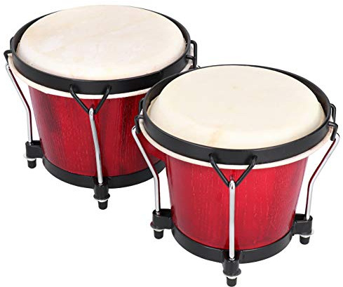 Trä Afrikanska Bongos Trum Djembe Legering Röd Rytm Leksak Barn Musikalisk Lärande