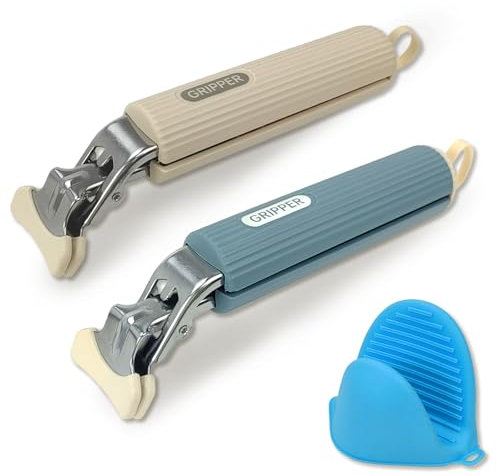 Lot de 2 Pinces de cuisine en silicone, Pince anti-brûlure, Pince air fryer, Pince pour air fryer, four à micro-ondes, pince pour plateau chaud de cuisine (avec 1 gants isolants thermiques)