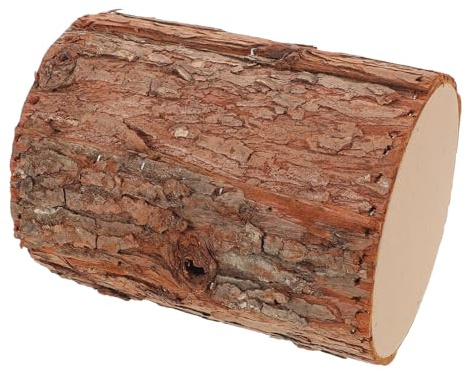 DOITOOL Soporte de Navideña Madera Realista Decoración para Tronco Centro de Mesa Rústico Textura de Madera Natural y Valor Artístico DIY para Uso
