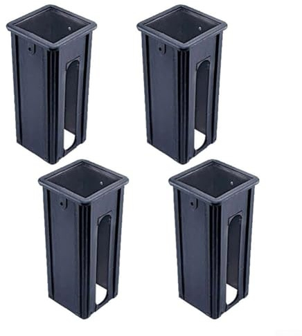 Gdfnmogo Fundas de tubo cuadrado para equipo de fitness, paquete de 4 fundas de plástico PP/PE, compatibles con marcos de 40 x 40 mm a 60 x 60 mm, y para una fácil instalación (E)