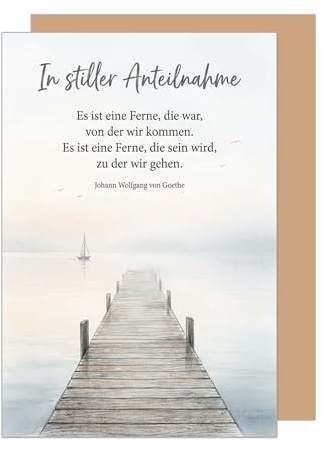 Edition Seidel Högkvalitativa sorgkort med kuvert – sorgkort – sorgkort – vikbart kort med texten In stiller Anteilnahme