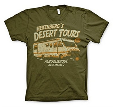 Breaking Bad - Heisenberg's Desert Tours Official Licensed T-Shirt, XX-Large, Olive
