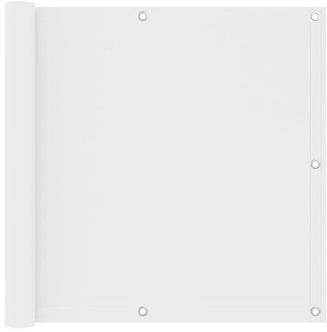 Balkonwand weiß 90x600 cm Oxford Stoff
