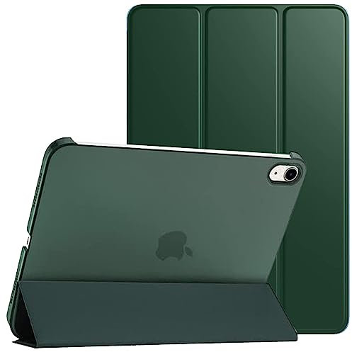 PROTech Case for iPad 10th Generation Case 2022, Slim Stand Cover for iPad 10th Gen 10.9 inch, Support Touch ID, Auto Wake/Sleep Smart Shell with Translucent Back (Emerald Green)