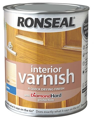 SAVING HUB Interior Varnish Satin Paint Tin - Suitable for Doors, Windows, Joinery and Furniture - Diamond Hard Protection Quick Drying Finish Paint (750ml, Clear)