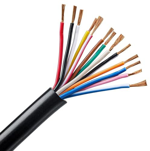 AOHEWEI 13 adriges Kabel für Anhänger 5m Abschleppseil 13 adriges Anhängerkabel schwarz für Wohnwagen LKW Industrie