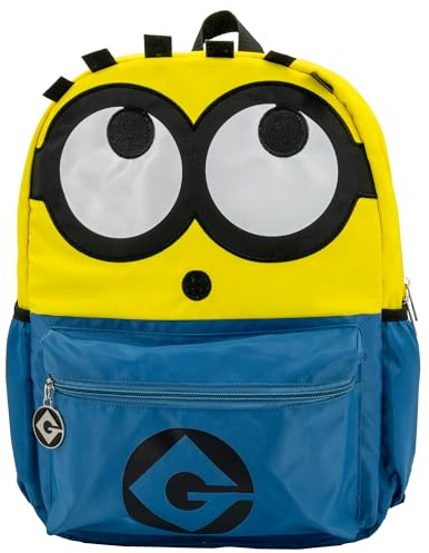 AI ACCESSORY INNOVATIONS Despicable Me Minions Backpack for Boys & Girls, Kids 16 Inch Schoolbag with 3D Features, Yellow