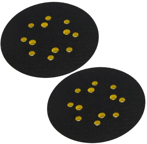 Aynaxcol 2 Pcs 5 8 Holes Hook and Loop Pad Universal Orbital Sander Pad Replacement for Ryobi Replacement for Craftsman Replacement for Milwauke Random Orbital Sanders
