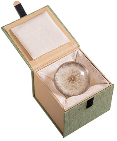 Smallan Briefbeschwerer Löwenzahn, Ein Traumball, Kristall Wunschkugel, Einzigartige Wohnaccessoires, Das Perfekte Geschenk für Den Teacher's Day und Den Valentinstag (Pusteblume, 9cm)