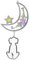 Stained Glass Sun catcher with Glass Dog,Moon Suncatcher Gifts for Mom Pressed Real Flower and Crystal Charm Birthday Gifts for Mother's Day,Indoor、Outdoor Window、Garden Decoration