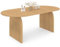 IDMarket Edith - Mesa de comedor extensible japandi oval de 6 a 10 personas de madera de haya 160 – 200 cm