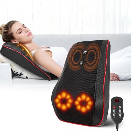Haedswer Massaggiatore Cervicale Collo Spalle e Schiena, Massaggiatore per Schiena e Collo con Calore, Sollievo dai Dolori Muscolari, per Collo, Schiena, Spalle, Gambe Regalo per Papà e Mamma