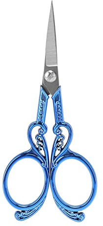 Haofy Broderisax i Rostfritt Stål 3,5 Tums Precisionsblad för Sömnad Stickning - Hantverkssax med Retrodesign Bärbart Handarbetsverktyg för Detaljerad Skärning