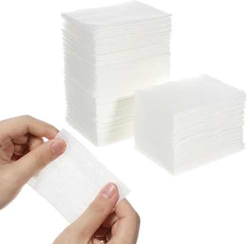 SAFIGLE Discos de Algodón Facial para Desmaquillar 2 Paquetes de 200 Unidades, Almohadillas Elásticas de Algodón Reutilizables, Absorbentes y Aptas para Cuidado Piel y Limpieza