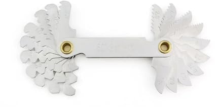 Calibre de paso de rosca, Juego de calibre paso rosca 20 acero al carbono 55 grados 60 métrico(Degree Metric)