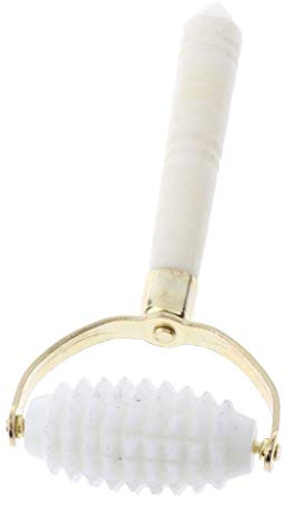 Natural Jade Spiky Trigger Point Facial Massage Roller Face Neck Massager for Dark Circles Puffy Eyes