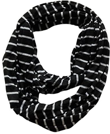 FAIRYGATE Loop Schal Damen Schal Bunt Dünner leichter und weicher Damen Loop Rundschal Halstuch Schlauchschal mit gestreiftem Muster Accessoires Schal D55027