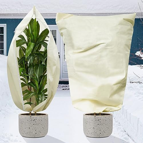 COVACURE Pflanzenschutz Winter 200x240cm 80g/m² Winterschutz für Kübelpflanzen, Winterschutz für Pflanzen Palmen Olivenbaum(1 Stück)