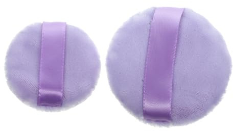 WOFASHPURET Puff Maquillaje 2 Piezas Borla Polvo Para La Cara Bocanadas Maquillaje Pequeñas Borlas Borlas Maquillaje Para Polvos Borlas Polvo Algodón Doble Cara Perder Pequeño Soplo Púrpura