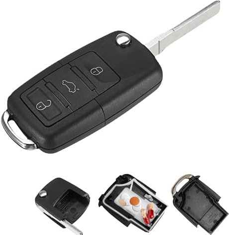 1Pcs Car Key Hidden Compartment Realistic for Secret Key Waterproof Hidden Storage Multifunction for Secret Compartment for Key Storage Box for Festivals Pubs Outdoors Camping Beach etc(Black)