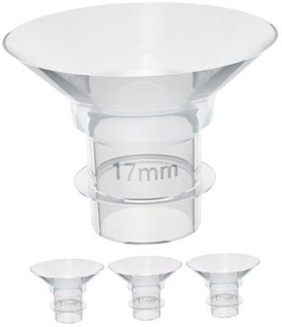 ANDRESLAD 4stücke Teiliges Silikon Flansch-einsatz Für Wearable Milchpumpen Transparente Wiederverwendbare Flansch Inserts Kleiner Hautfreundlich Und Langlebig