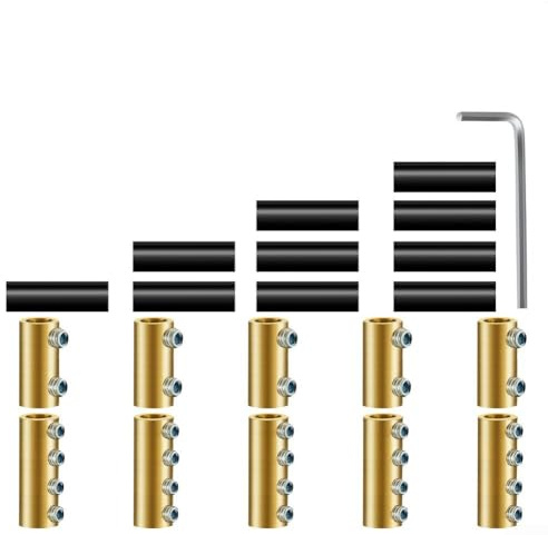 ZMdooreasy Set di connettori per morsettiera da 60 A 80 A, connettori in ottone a 2 4 fori, kit di connessione rapida con tubi termorestringenti per uso industriale e automobilistico (60A)