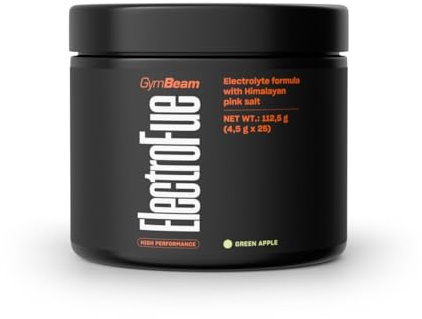 GymBeam Elettroliti Sport - Bevanda Isotonica Senza Zuccheri con Sali Minerali, Vitamine e Acqua di Cocco, Idratazione per Corsa e Ciclismo (112,5 g, Mela verde)