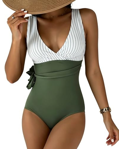 DURINM Bañador Muje Reductor Vientre Plano Push Up Sexy Control De Barriga Reductor O Anillo Cruzado Corbata Tallas Grande Veraneo Vientre Plano Ropa de Baño