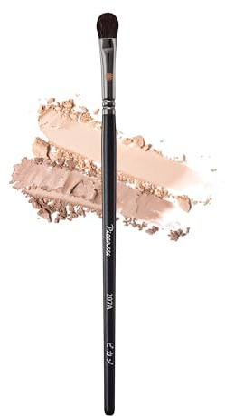 Piccasso 207A Eyeshadow Brush – Flat Rounded Eye Brush for Blending and Shading, Soft Bristles for Smooth Eye Makeup Application, Korean Eyeshadow Brush for All Eye Shapes