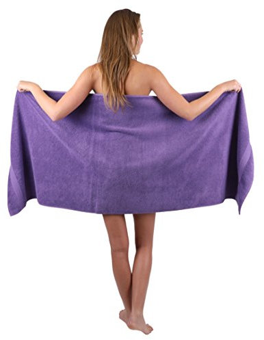 Betz Saunatuch XXL Badetuch Liegetuch Strandlaken Saunahandtuch Premium Frottee 100% Baumwolle Größe 70 x 200 cm Farbe lila