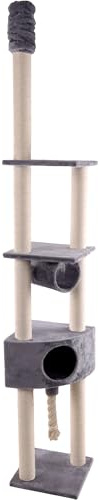 Albero antigraffio Everest grigio, 38 x 38 x 255 – 285 cm