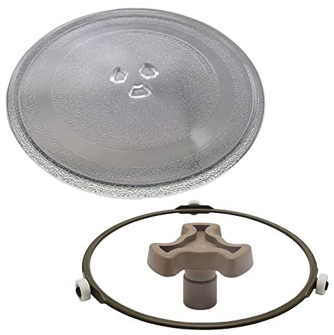 WORDFUN 255mm 270mm Microwave Oven ​Glass Plate, Replacement Flat Base Glass Tray, Replace Microwave Glass Tray, Microwave Plate Replacement, Microwave Turntable Ring