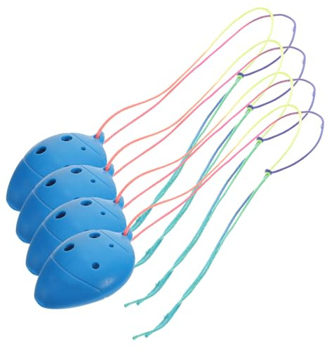 VICASKY Ocarina de Plástico para Niños 4 Piezas, 6 Agujeros, Ligera y Fácil de Aprender, Instrumento Musical Adecuado para Principiantes y Niños Color Aleatorio
