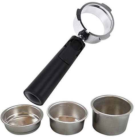 Sujurio Accesorios para MáQuina de Café con Filtro Sin Fondo de 51 Mm, Accesorios para MáQuina de Café DoméStica, Encargarse de con Soporte