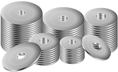 50 Pièces M8 Rondelles Metal, M8 x 30mm Rondelle Inox, Rondelles Plates Acier Inoxydable 304, Penny Rondelles, Joint Plat pour Vis et Boulons, Gonds de Porte