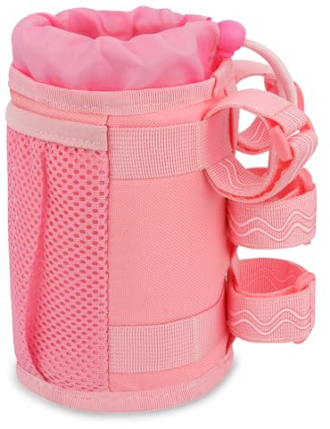 Janety portabidones Bicicleta MTB, Porta Botellas para Bicicleta con Bolsillo de Malla sin Tornillos portabidón Estable Soporte Botella Bicicleta de Carretera, Bicicleta de Ciudad, Cochecito
