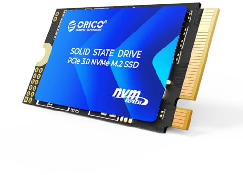 ORICO 256GB M.2 2242 NVMe SSD, PCIe 3.0 Fino a 3200MB/s, TLC NAND M2 SSD con Dissipatore di Calore in Rame, per Laptop, mini PC, Dispositivi IoT e Unità Esterne Fai Da Te - J10-2242