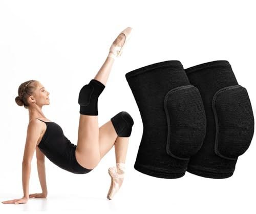flintronic Volleyball Dance Knee Pads, Thick Sponge Work Knee Pads, Highly Elasticated Knee Pad, Anti-Slip Collision Avoidance Knee Pad for Volleyballs, Handball, Dance(M)