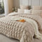 Luofanfei Beige Seersucker Bettwäsche 135x200 Sommer Kühlende Gestreiftes Karierte Uni Muster Sommerbettwäsche Atmungsaktiv Leicht Bettbezug Einzelbett und Kissenbezug 80x80 cm