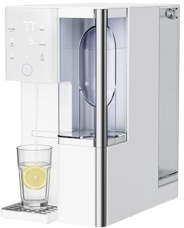 Tanoxo Reverse Osmosis Water Filter Countertop System, 5-Stage RO Filtration, Instant Hot Water with 4 Temperature Settings, BPA-Free, White, for Home Kitchen