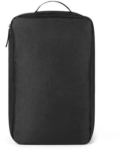 AOOWU Schuhbeutel Reise, Tragbare Fußball Schuhtasche, 600D Robuster Schuhtasche Schwarz, Staubdicht Wasserabweisende Shoe Bag mit Reißverschluss Tragegriff, für Reise, Fitness, Sport und Alltag