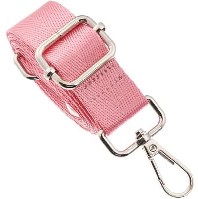 ERHTGUO Bred ersättningsrem för axelväska, väskrem, nylonbudväska tillbehör för kvinnor, Färg: rosa, one size