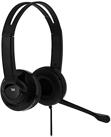 TNB CSMHS200 HS-200 Auriculares de Diadema con Cable, Negro