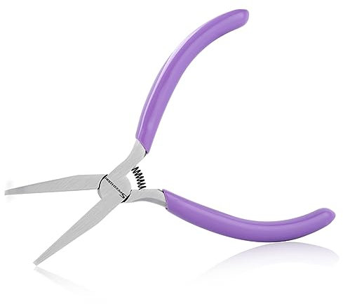 SPEEDWOX Flachzange zur Schmuckherstellung, Mini-Entenschnabelzange zum Biegen von Armbändern, Drahtwickeln, Glätten, Formen und Ringöffnung, glatte Backen, feine Mikrokettennase