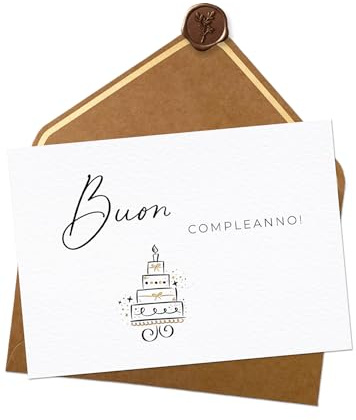 Joli Coon Biglietto auguri compleanno con busta e sigillo in ceralacca - Biglietti auguri compleanno - Buon compleanno
