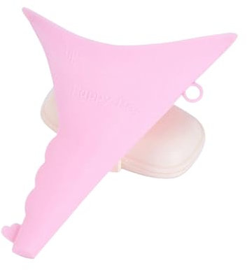 YJFY Urinella per donne in piedi, da donna, riutilizzabile, per donne in piedi, per pipì, imbuto pieghevole con custodia, per escursioni all'aperto (rosa)