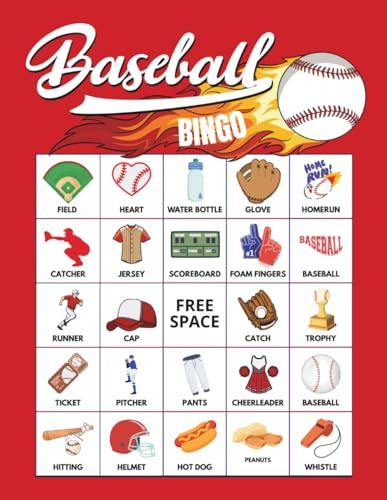 Baseball Bingo: 32 Player Ballpark Themed Party Games for Little League Banquets, Sport Party Game, National Baseball Day activity